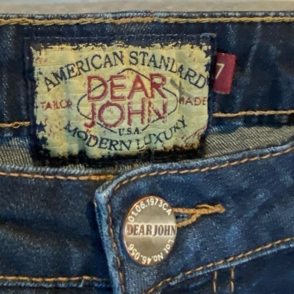 Vintage DEAR John Dark Denim Jeans Bootcut size 7 Y2K Streetwear 2000’s Low Rise - Picture 5 of 9